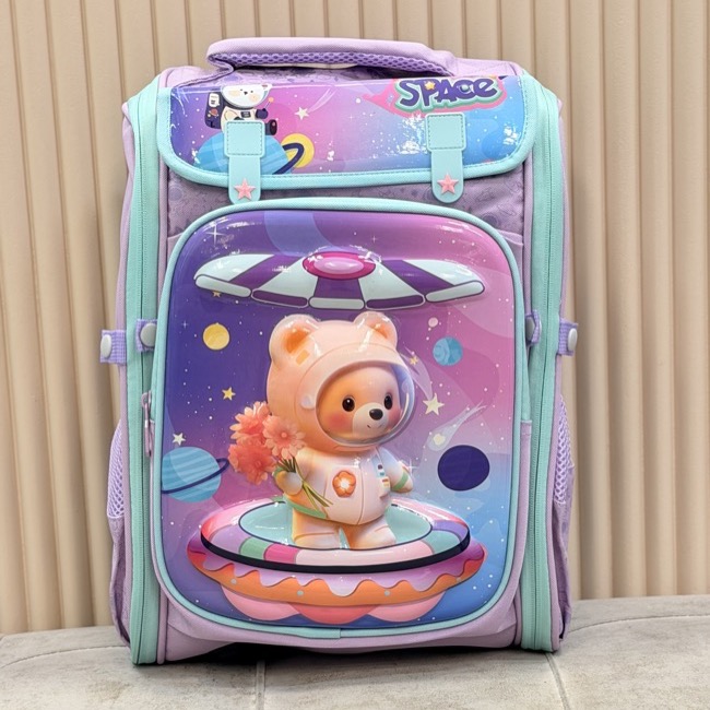 کوله پشتی بچگانه صندوقی طرح Space از K-Z کد 40616022